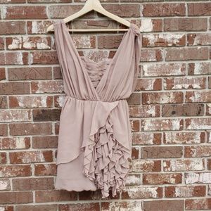 Ruffled cocktail dress